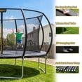 thumbnail image 2 of Mersco 14FT Kids Trampoline, ASTM Certified Heavy Duty Outdoor Trampoline with Safety Enclosure Net for Backyard Family Fun, Pumpkin Trampoline SPACE, 2 of 11