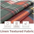 thumbnail image 6 of DriftAway Christmas Plaid Valance Scottish Tartan Plaid Farmhouse Kitchen Curtain Red Green Linen Semi Sheer Check Rod Pocket Rustic Window Treatment for Living Room Kitchen Single 52 x 18 Inches, 6 of 8