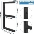 thumbnail image 2 of Level Wood Organizer and Lumber Storage Rack Wall Mount Utility Rack Wood Pipes Rack Heavy Duty Metal Lumber Shelf Holds Up LBS Indoor & Outdoor Use, 2 of 8