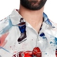 thumbnail image 5 of Ice Hockey Men's Casual Hawaiian Button Down Short Sleeve Summer Beach Printed Shirt, 5 of 6