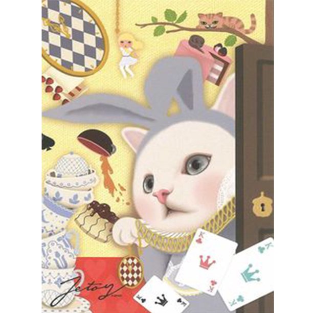 Cuadros Decorativos Conejo gato pintura al óleo por números Kit DIY pintura acrílica lienzo sin marco (H003) Likrtyny embutido en tela