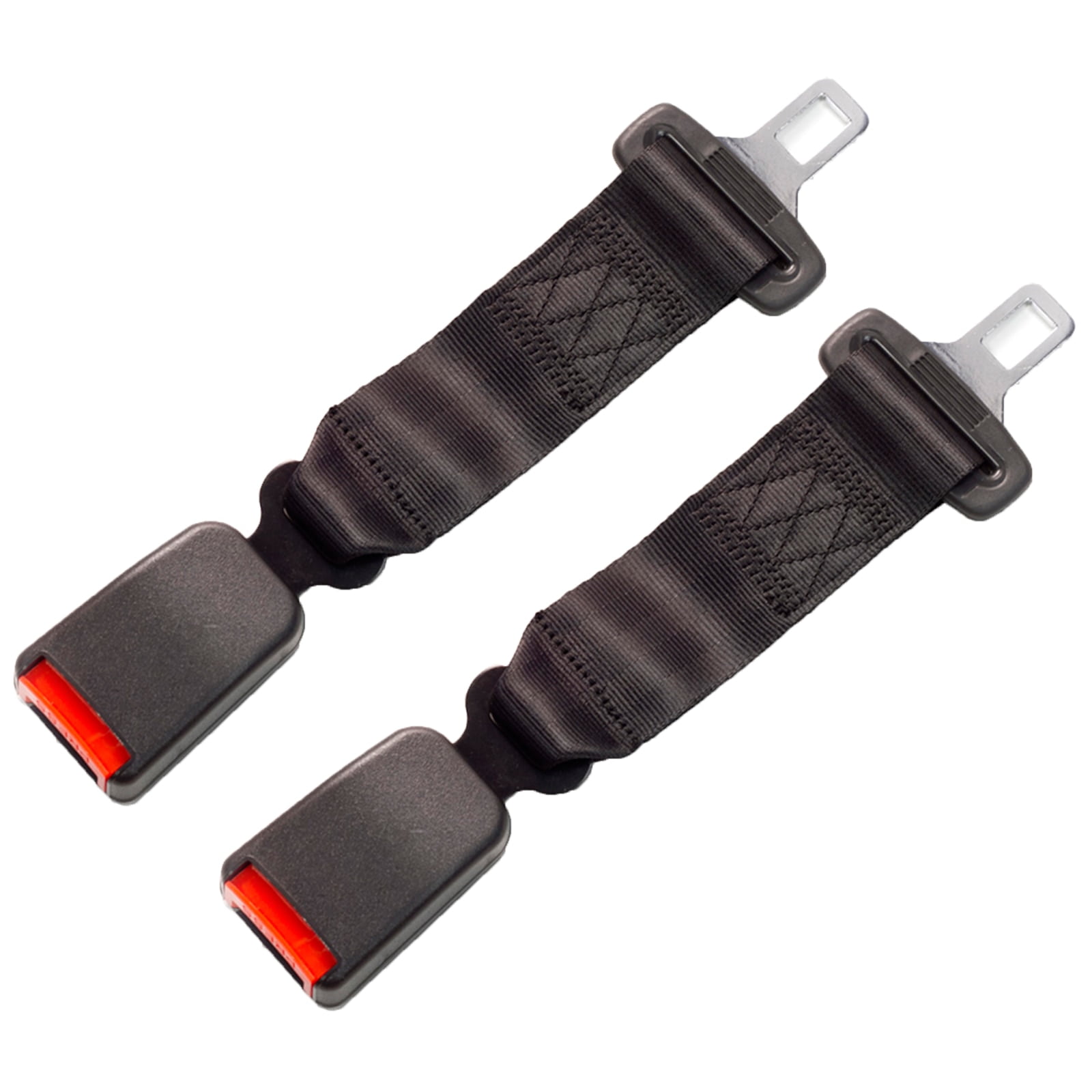 10" Seat Belt Extender 2Pack (Type A 21.5mm Wide Metal Tongue) No