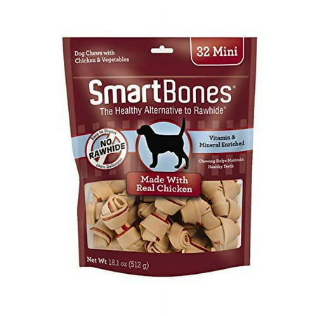 UPC: 0810833021406 | SmartBones Mini Chews with Real Chicken 32 Count  Rawhide-Free Chews for Dogs