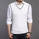 thumbnail image 3 of DIMUSI-Chalecos de invierno para hombre, chalecos cálidos tejidos sin mangas, jerséis informales ajustados con cuello en V, suéter uniforme, chalecos, ropa para hombre, 3 of 5