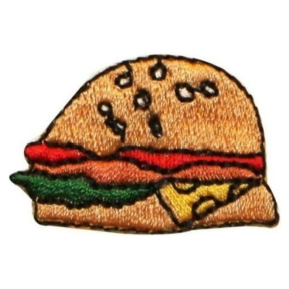 ID 1239C Sandwich Patch Lunch Time Snack Food Embroidered Iron On Applique
