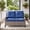 Blue, variant on NestNook 2-Seat Outdoor Wicker Sofa Loveseat with Blue Olefin Cushions for Porch