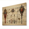 thumbnail image 2 of Designart "Symbols Sacred African Wall art I" African Print on Natural Pine Wood, 2 of 5