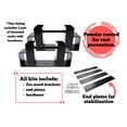 thumbnail image 3 of Red Hound Auto 2 Firewood Racks 2x4 Brackets Black Coated Heavy Duty Steel Indoor Outdoor Adjustable to Any Length Height Fireplace Fire Pit Lumber Board Wood Stacker Split Log Storage 2 Rack Set, 3 of 7