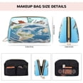thumbnail image 5 of Picia World Travel Print Leather Makeup Bag Make Up Bag Travel Toiletry Bag for Her Girlfriend Teacher Teen Girl Gifts, 5 of 8
