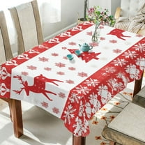 BZSMCE Square Tablecloth The Elegan Christmas Printing Pattern Tableclothes