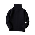 thumbnail image 4 of KAUOD Girls Full Zipper Crew Neck Sweater Ribbed Knit Thermal Stretchy Jackets Kids Winter Plain Long Sleeve Tops Clothes, 4 of 9