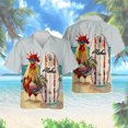 thumbnail image 3 of Camisa hawaiana con estampado 3D de gallo de dibujos animados para hombre, divertidas camisas Aloha con estampado de animales, blusas de calle unisex, blusas con solapa, mangas cortas, 3 of 5