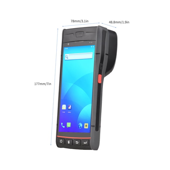 9.0 PDA Terminal with Thermal Label Printer POS Receipt Printer for Supermarket Label Printing for Warehouse