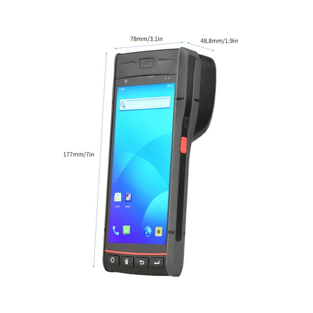 Handheld POS Receipt Printer 9.0 PDA Terminal Thermal Printer with 5.5 Inch Touchscreen 58mm Width Label Printing for Retail Warehouse Small Business