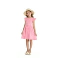 thumbnail image 2 of Actgleam Girls Dresses Ruffle Sleeveless A-Line Cute Summer Dresses with Pockets,Pink,11-12Y, 2 of 13