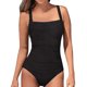 thumbnail image 1 of Trajes de baño de una pieza para mujer con control de barriga fruncido brillar Electrónica, 1 of 2
