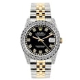 thumbnail image 1 of Pre-Owned Rolex Datejust 26MM 6917 Black Diamond Dial Diamond Bezel Two Tone Yellow Gold Jubilee Bracelet 1.2ct, 1 of 5