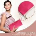thumbnail image 4 of Makeup Organizer Bag Travel Cosmetic with Brush Holder Multifunctional Toiletry Pouch for Women, 4 of 9