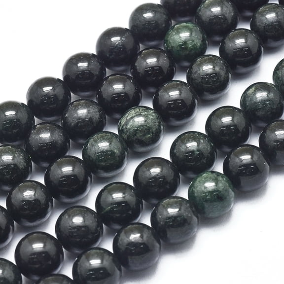 1strand Natura Myanmar Black Jade Beads Strands Round 10mm Hole: 1mm about 40pcs/Strand 15.75 inch(40cm)