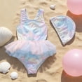 thumbnail image 1 of Maillots de Bain une Pièce Roses pour Filles, Bikinis pour Adolescentes 5-6 Ans, 1 of 3