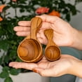 thumbnail image 2 of Rainforest Bowls Teak Wood Powder and Spice Serving Spoon - Jumbo, 2 of 5
