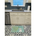 thumbnail image 3 of Carolines Treasures BB7635RUG Welcome Friends White French Bulldog Machine Washable Memory Foam Mat 19 X 27" multicolor, 3 of 4