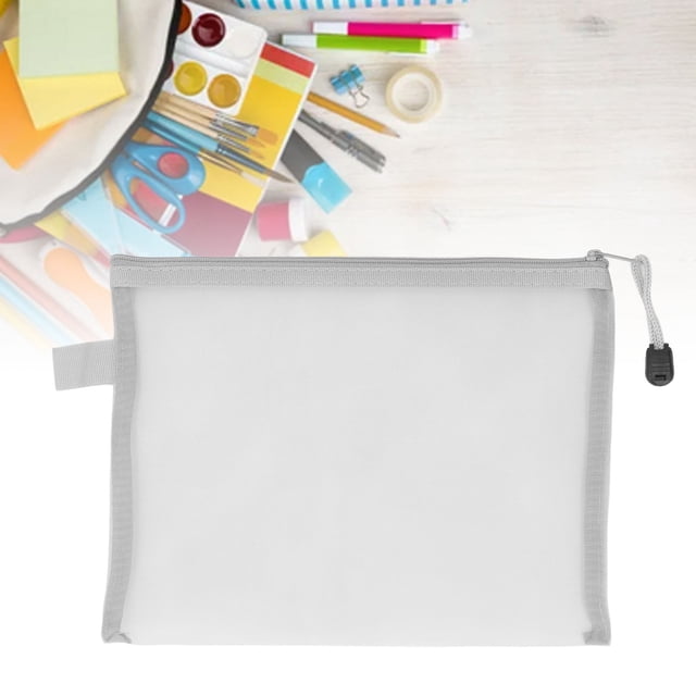 10 Pcs Pochette à Fermeture Éclair pour Documents, Imperméable et Résistante aux Déchirures, Format Papier A5, Sac Organisateur de Documents Multifonction pour Maison, Bureau, École, Bibliothèque, Voyage
