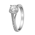 thumbnail image 2 of 925 Sterling Silver Solitaire Engagement Rings for Women & Wedding Rings Make Great Birthday Gifts for Women, 2 of 4