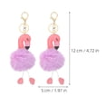 thumbnail image 2 of GETAJGHSD 2Pcs Violet Flamingo Keychain Decorative Pendant for Bag Backpack Organizer, 2 of 8