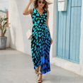 thumbnail image 6 of Animal Print Patterns Sleeveless Dress Woman Fashion Long Dresses Women's Summer Suit Dress 2025, 6 of 7