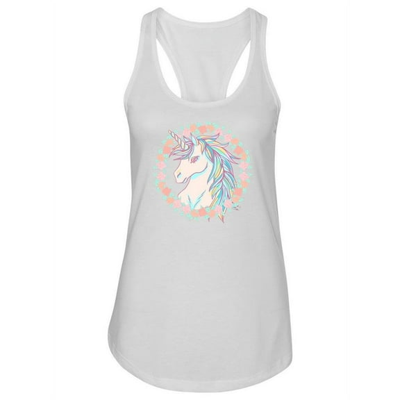 Pastel Colors Unicorn Design   Tank Women -Image by Shutterstock, Female Small