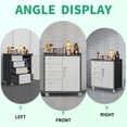 thumbnail image 4 of IKIMI 34.65" Metal Rolling Tool Storage Cabinet with 4 Drawers & 1 Lockable Door, Mobile Tool Cart with Adjustable Shelf for Workshop/Garage, Black & Gray, 4 of 9