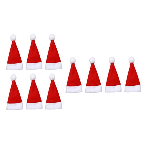 72 Pcs Mini Santa Hat Cutlery Covers for Christmas Tableware, Holiday Party Decor, Bottle Sleeves, Festive Dining Accessories