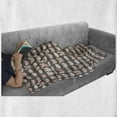 thumbnail image 5 of Woodsy Soft Flannel Fleece Throw Blanket, Pastel Colored Sleeping Animal Heads in Stripes Dots and Dashes, Cozy Plush for Indoor and Outdoor Use, 50" x 60", Grey Peach, by Ambesonne, 5 of 5