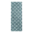 thumbnail image 3 of Unique Loom Trellis Shag Collection Area Rug - Ruby (2' x 5' Runner Light Blue/Ivory), 3 of 12