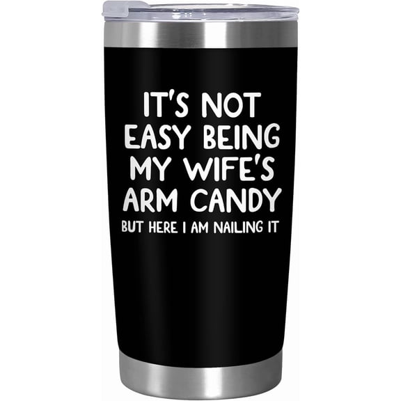 Valentines Day Gifts For Husband from Wife - 20 oz Stainless Steel Insulated Coffee Tumbler with Lid - Anniversary Wedding Birthday Gifts for Him Men Husband from Wife, Presents for Men