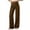 Brown, variant on Womens Horizontal Striped Wide Leg Pants Wrap Tie Side High Waist Full Length Lightweight Wrinkle Friendly Loose Flowy Casual Vacation Trousers
