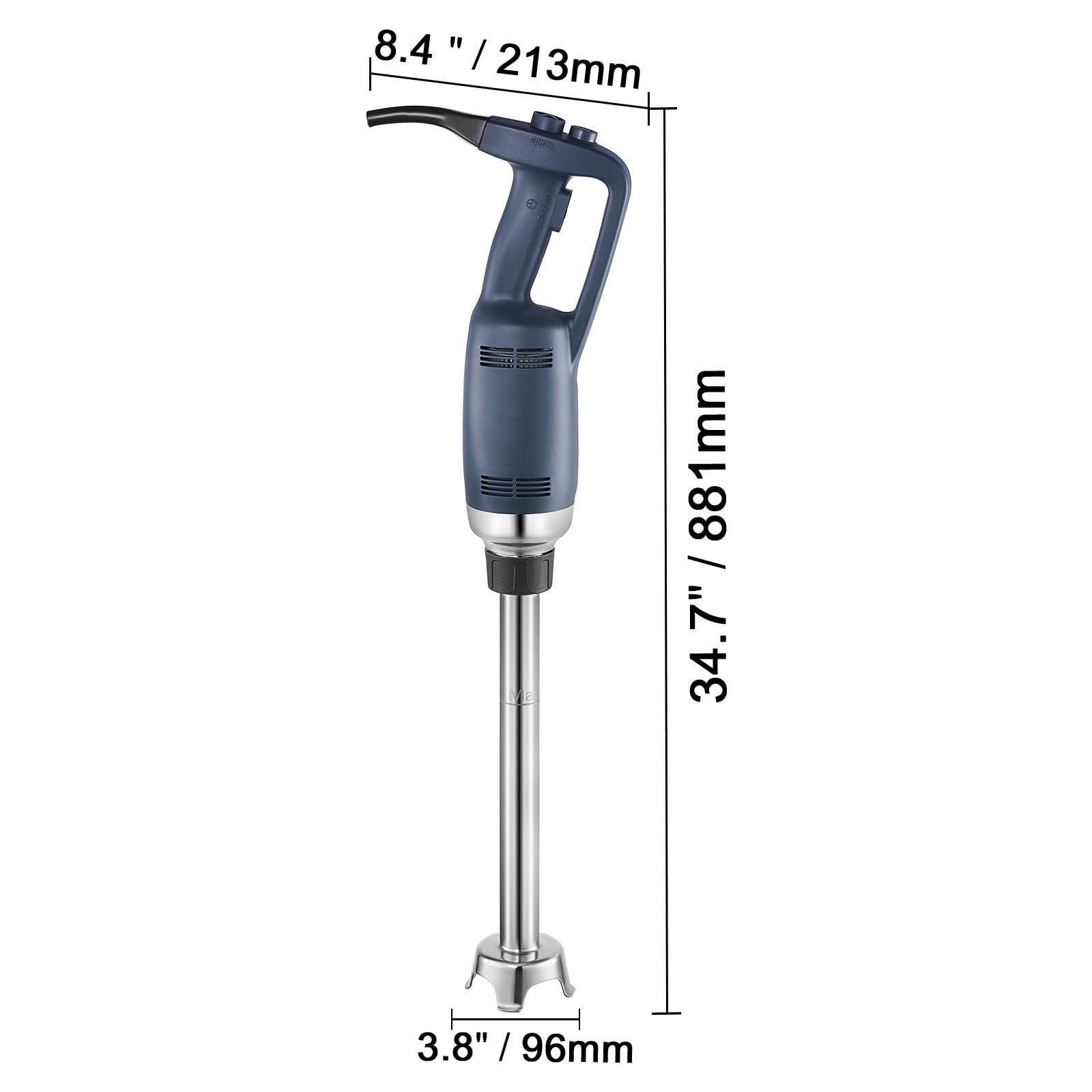 KFFKFF Commercial Immersion Blender Hand Held Mixer Stainless Steel Removable Shaft, Electric Stick Blender Variable Speed