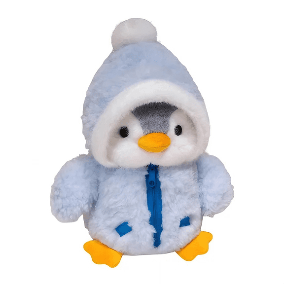 BESTSKY 2026 New Cute Penguin Furry Plush Toy-Soft Cotton Stuffed Animal Doll for Kids,9.84"-Pink,Blue,Or Brown-Souvenir and Gift