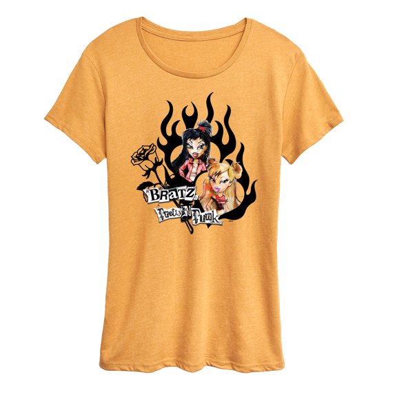 Bratz - Pretty in Pink - Original Dolls - Flames - Women's Short Sleeve Graphic T-Shirt
