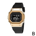 thumbnail image 1 of Reloj deportivo multifuncional cuadrado pequeño de metal galvanizado, moderno y elegante reloj electrónico para parejas, hombres y mujeres, estudiantes., 1 of 2