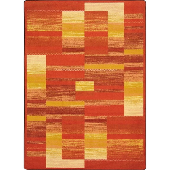 Kid Essentials - Teen Area Rugs Boomblox, 3'10" x 5'4", Orange