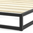 thumbnail image 6 of Mellow Modernista 6" Metal Platform Bed with Wooden Slats, Black, Queen, 6 of 8