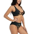 thumbnail image 2 of Wukai Creative Poker Women's Bikini Set Two Piece,wimsuit High Waisted V Neck Twist Front Adjustable Spaghetti Straps Bathing Suit-X-Large, 2 of 7