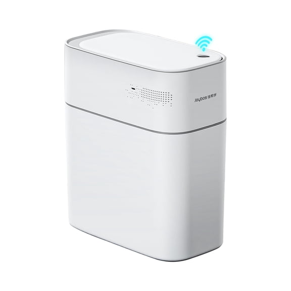 Joybos Automatic Trash Cans with Lids,3.8 Gallon White Motion Sensor Garbage Bin with 1 Roll Trash Bags