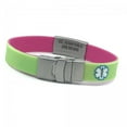 thumbnail image 3 of EpicBand Duo Medical Alert ID Bracelet for Kids, Teens , Adults. Reversible, Custom Engraved. Free Shipping - Green / Pink, 3 of 7