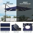 thumbnail image 6 of FLAME&SHADE 10*10FT Square Cantilever LED Umbrella For Your Outdoor Space – Solution-Dyed Fabric, Aluminum Frame, and Innovative 360° Rotation System,Navy Blue, 6 of 6