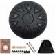 thumbnail image 3 of Tambor de lengüeta de acero de 6 notas en tono G, tambor de mano de 15,5 cm, instrumento de percusión portátil con baquetas, púas y bolsa de transporte para yoga, meditación, musicoterapia y, 3 of 4