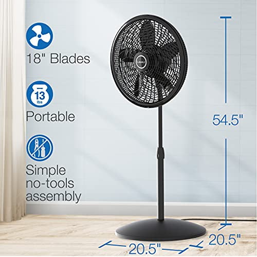 Lasko Elegance u0026 Performance Pedestal Fan, 18 Inch, Black 1827 | Walmart  Canada