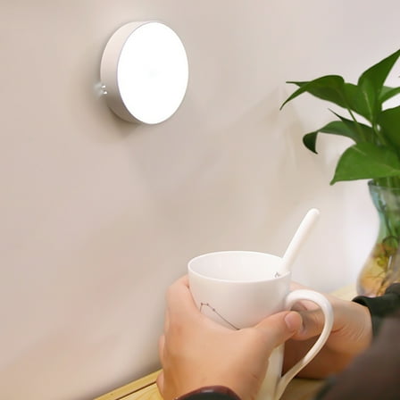 6LED Rechargeable Infrared Motion Sensor Light Wireless Closet Wardrobe Light Bedroom Night Light Battery-Powered Under Cabinet Lighting